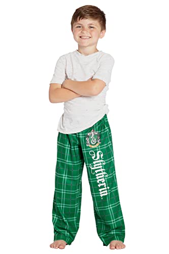 INTIMO Harry Potter Big Boys Houses Plaid Pajama Lounge Pants (Slytherin, 14)