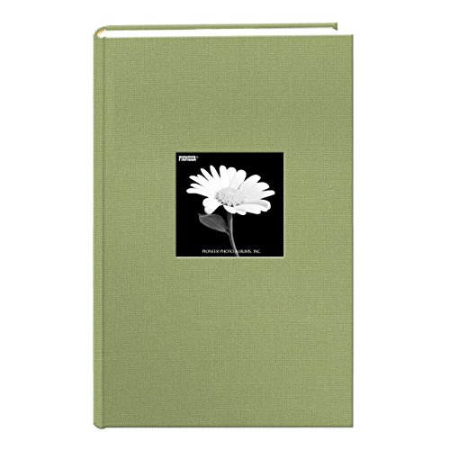 Fabric Frame Cover Photo Album 300 Pockets Hold 4x6 Photos, Sage Green