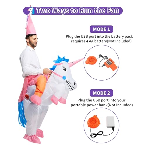 TOLOCO Inflatable Costume for Adults Unicorn Costume Blow up Costume Adult Halloween Costumes