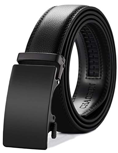 CHAOREN Leather Ratchet Belt for men 1 3/8" for Dress Pants - Micro Adjustable Belt Fit Everywhere