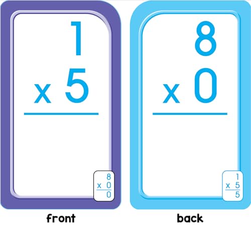 School Zone Multiplication 0-12 Flash Cards: 56 Math Cards, 3rd Grade, 4th Grade, Elementary Math, Multiplication Facts, Common Core, Ages 8+, Packaging May Vary