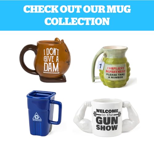 BigMouth Inc. Fart Mug, Funny Gag Gift, Large Ceramic Coffee Mug, Silent but Deadly - 22 Ounces