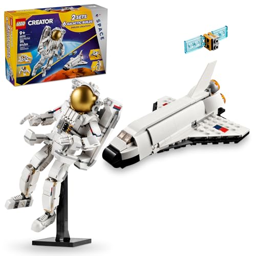 LEGO Creator Space Play Pack, 6 Adventurous Build Options in 1 Box Such as 2 Astronauts, a Space Dog, Viper Jet, Space Shuttle and Spaceship, a Great Gift for Space Lovers Ages 9 and Up, 66791