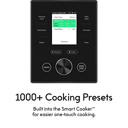 CHEF iQ Smart Pressure Cooker 10 Cooking Functions & 18 Features, Built-in Scale, 1000+ Presets & Times & Temps w/App for 600+ Foolproof Guided Recipes, Rice & Slow Electric MultiCooker, 6 Qt