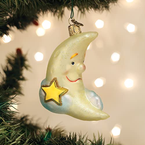 Old World Christmas Mister Moon Glass Blown Ornament for Christmas Tree