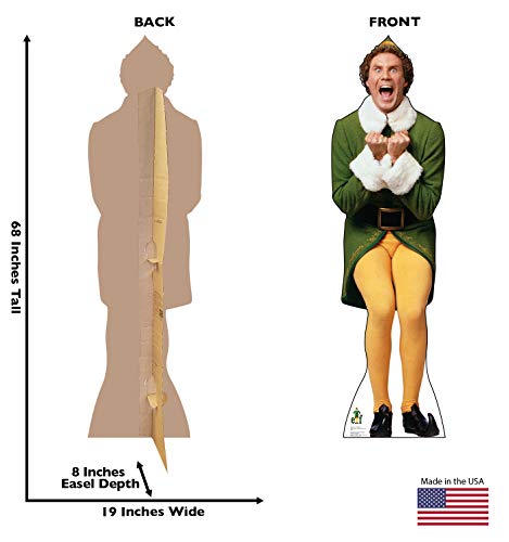 Cardboard People Buddy The Elf Excited Life Size Cardboard Cutout Standup - Elf (2003 Film)