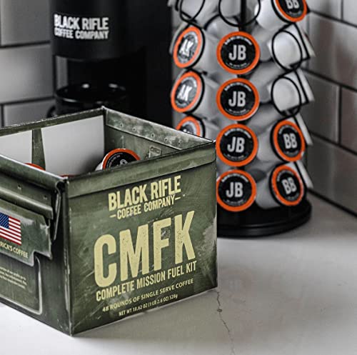 Black Rifle Coffee Company Supply Drop Variety Pack, With Silencer Smooth, AK Espresso, Just Black, and Beyond Black Blends, 96 Coffee Pods