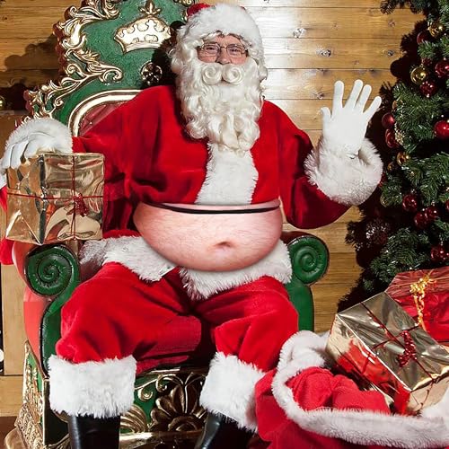 Funny White Elephant Gifts Beer Belly Fanny Pack Gag Gift Hairy Belly Bag Hilarious Christmas Stocking Stuffers for Men, Coworkers, Friends, Dad, Grandpa, Grandma, Women