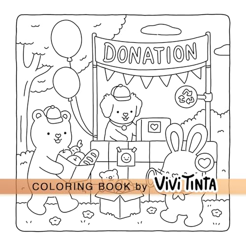 Fuzzy Hygge: Cute and Cozy Coloring Book for Adults & Teens Featuring Adorable Animals Characters for Stress Relief (Fuzzy Friends Coloring)