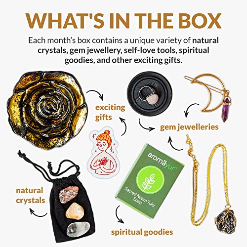 Mindful Subscription Box - Self-care Subscription Boxes for Women With Crystals, Aromatherapy, Beauty Products, Gemstone Jewelry and Spiritual Items