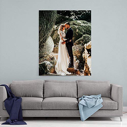 Personalized Custom Canvas Prints: Photo On Canvas (Framed 12X16) Transform Your Photos into Stunning Framed Wall Art Digitally Printed Photo To Canvas Ideal for Home Decor Gifts Keepsakes