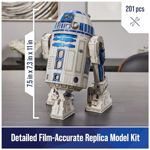 Spin Master Games 4D Build Star Wars R2-D2 Cardstock 3D Model Kit, Star Wars Gifts, Star Wars Toys Desk Décor for Star Wars Fans & Collectors, Adults & Teens 12+