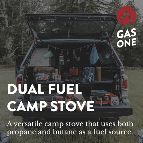 Gas One GS-3400P Propane or Butane Stove Dual Fuel Stove Portable Camping Stove - Patent Pending - with Carrying Case Great for Emergency Preparedness Kit