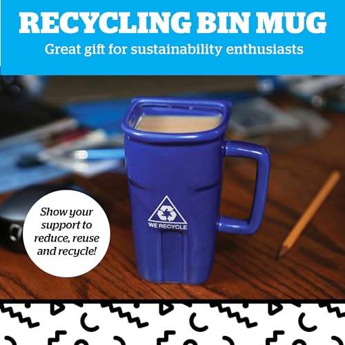 BigMouth Inc Recycle Bin Coffee Mug - Funny Gag Gift Mugs - Novelty Cups for Office, Coworkers, Home Desk - 12 Ounces