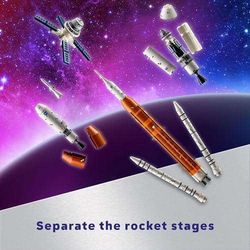 LEGO Icons NASA Artemis Space Launch System, Home and Office Décor, Space Gift for Adults, DIY Model Building Kit, Fun Project for Adults, Includes an Orion Capsule and Launch Tower, 10341