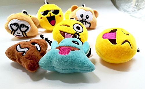 OHill 24 Pack Emoticon Plush Mini Pillows Party Favor for Birthday Party Home Decoration