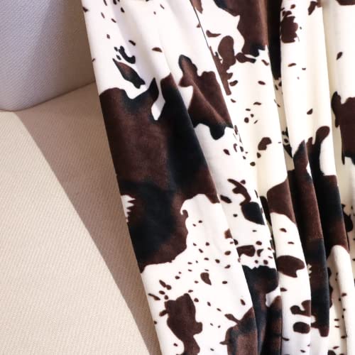 Cow Print Blanket Soft Fleece Flannel Cozy Cute Cow Blankets Warm Plush Lightweight Throw Blanket All-Season for Couch Sofa Bed Cow Blankets and Throws for Adults Kids Boys Teens Gifts 50"x60"