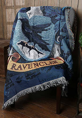 Northwest Harry Potter Woven Tapestry Throw Blanket, 48" x 60", Ravenclaw Crest