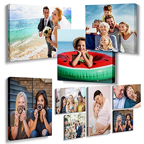 Custom Canvas Prints with Your Photo 8x10 Personalized Canvas Wall Art, Print Your Pictures Photos on Canvas Gifts for Home Decoration