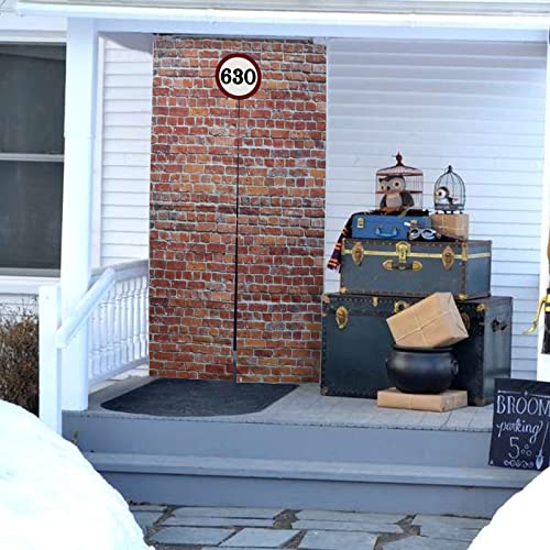 Brick Wall Party Backdrop, Wall Decoration, Curtains Door, Old Red Brick Wall Party Backdrop, Holiday Party Supplies Christmas Halloween Decoration 78.7"x 49.2" Inch