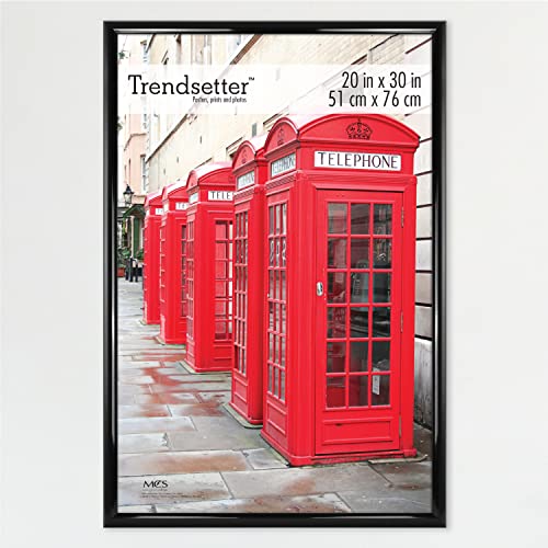 MCS Trendsetter 20x30 Poster Frame Black High-Gloss, Vertical & Horizontal Wall Hanging Large Picture Frame for Photos, Posters & Art Prints (1-Pack)