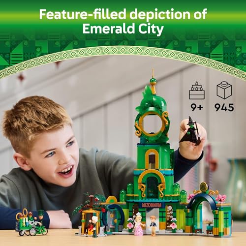 LEGO Wicked Welcome to Emerald City Collectible Toy, Dollhouse Playset with Glinda and Elphaba Mini Dolls, Halloween Toy Gift for Girls and Boys Ages 9 and Up or Any Fan of The Iconic Movie, 75684