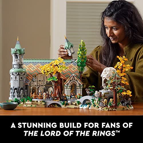 LEGO Icons The Lord of The Rings: Rivendell Building Model Kit for Adults, Construct and Display a Middle-Earth Valley with 15 Minifigures, A Great Gift for LOTR Fans and Movie-Lovers, 10316