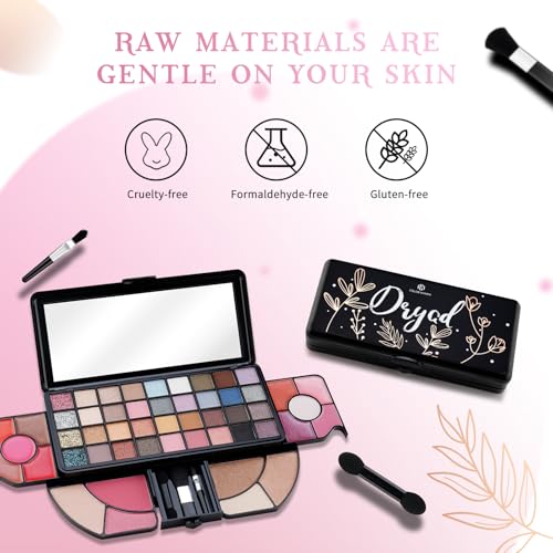 Color Nymph All In One Makeup Sets for Teens Women, Portable Travel Office Makeup Kit Gift for Girls with 36-Colors Eyeshadows Facial Blusher Lip Gloss Pressed Powder Mascara Brushes Mirror