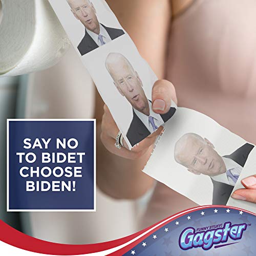 Joe Biden Funny Political Toilet Paper Roll by Gagster - TP Prank Democrat & Republican Election Party Joke Gifts,White Elephant Gift Exchange, Secret Santa, Make your Butt Laugh