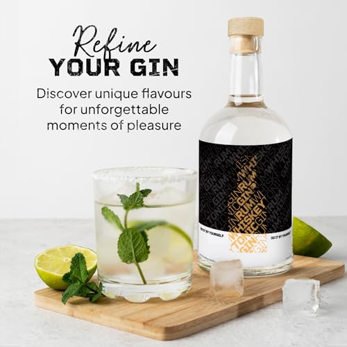 DIBYS Make Your Own Gin Kit | Gin Making Kit Complete with 12 Natural Botanicals & Accessories | Gin Infusion Kit with 4 Cocktail Recipes | Gin Gifts for Women & Men | Alcohol Flavoring Set