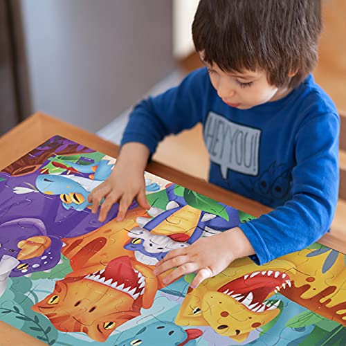 Jumbo Floor Puzzle for Kids Dinosaur Jigsaw Large Puzzles 48 Piece Ages 3-6 for Toddler Children Learning Preschool Educational Intellectual Development Toys 4-8 Years Old Easter Gift for Boy and Girl