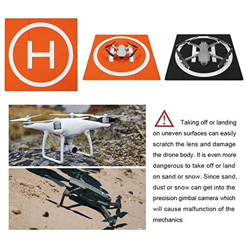 SYMIK LP500 Drone Landing Pad 20 inch (50cm) Double-Sided Waterproof (2x3 fold) Fast-Fold Helipad for DJI Neo, DJI Mini 4 Pro, Mini 3 Pro,DJI Avata 2,DJI Mini 4K, Mavic Mini 2,Mini SE,Air 3,Air 2S,Mavic Air 2,Mavic 2 Pro,Zoom