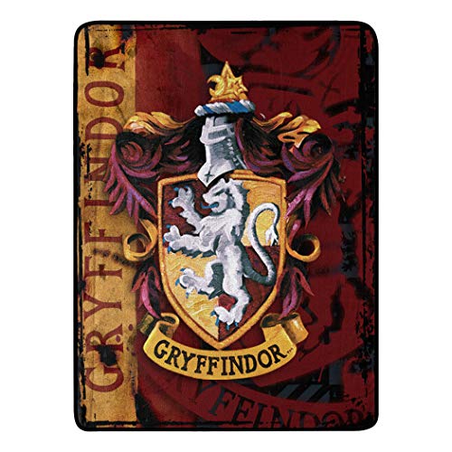 Northwest Harry Potter Micro Raschel Throw Blanket, 46" x 60", Battle Flag