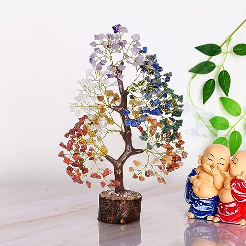 YATSKIA Chakra Crystal Tree - Handmade Healing Crystal Tree with 7 Chakra Stones - Decorative Tree of Life for Meditation, Feng Shui, and Home Decor - Unique Birthday Gifts for Women