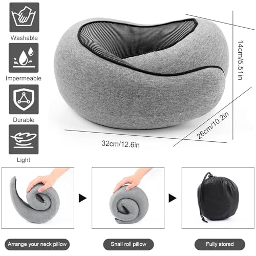 WEERSHUN Travel Pillows for Airplanes,2024 New Travel Pillow,Travel Neck Pillow Neck Pillow Airplane Memory Foam Travel Pillow Neck Pillow for Traveling Suitable for Airplanes,Offices and Cars