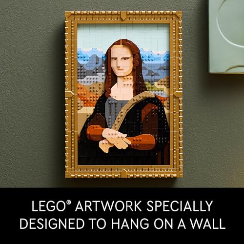 LEGO Art Mona Lisa Painting, Leonardo da Vinci Artwork for Build and Display, Home Decor Idea, Wall Art Building Set for Adults, Creative Activity Gift for Men, Women and Art Lovers, 31213