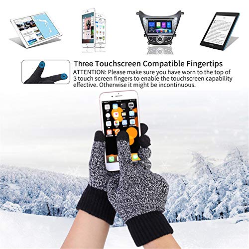 Honnesserry Winter Hats Scarf for Men with Touchscreen Gloves Warm Men's Scaves and Beanie Hat Themal Gloves Set