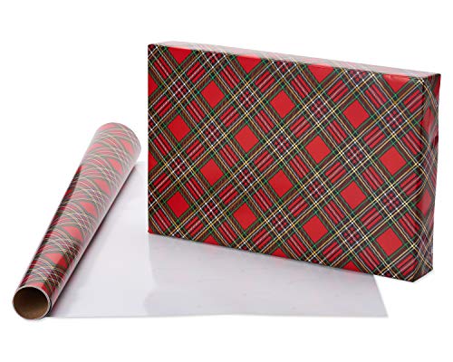 Papyrus Christmas Wrapping Paper Rolls, Holiday Chic and Santa's Best Friends Dog Print (2 Rolls, 60 sq. ft.)