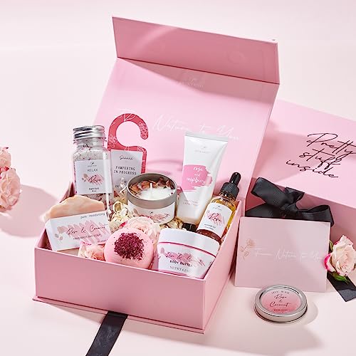 Peacoeye Spa Gifts for Women Christmas Gifts Bath Gift Baskets Relaxing Spa Self Care Gift for Mom Her Sister Wife Auntie Home Bath Care Package Thank You Gift Birthday Gift for Women Friendship Ideas