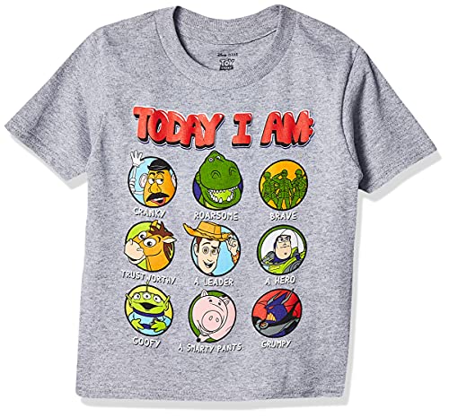 Disney baby boys Toy Story Short Sleeve T-shirt T Shirt, Heather Grey, 3T US