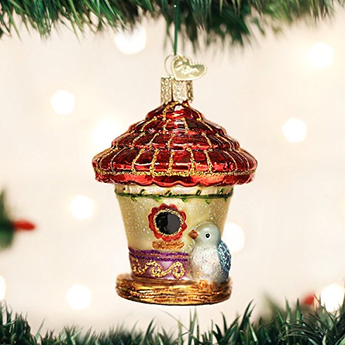 Old World Christmas Ornaments: Home Gifts Glass Blown Ornaments for Christmas Tree, Charming Birdhouse