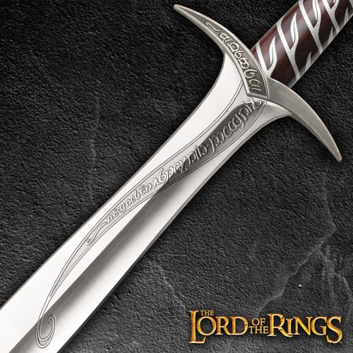 UNITED CUTLERY The Lord of The Rings Sting Sword of Frodo Baggins | Officially Licensed Replica | Engraved Stainless Steel Blade | Includes Wall Plaque | Collectible | Length 22"