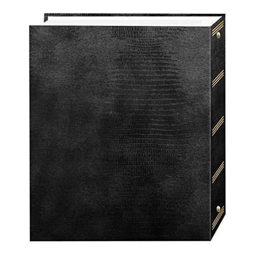 Magnetic Self-Stick 3-Ring Photo Album 100 Pages (50 Sheets), Black