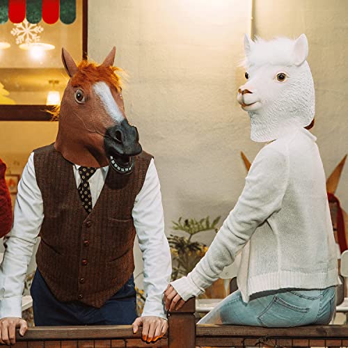 Horse Mask Party Dress Up Horse Head masks for adults Men Masquerade (brown)