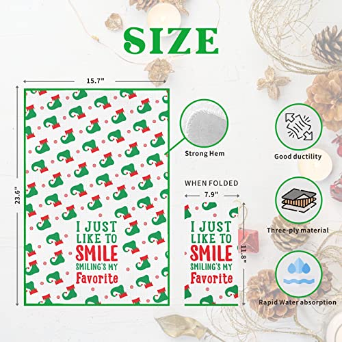 Funny Christmas Kitchen Towels, 2 Pack Funny Christmas Dish Towels, Christmas Movie Collection Merchandise Gift, Cute Christmas Kitchen Decorations, Novelty Xmas Gifts for Women Men