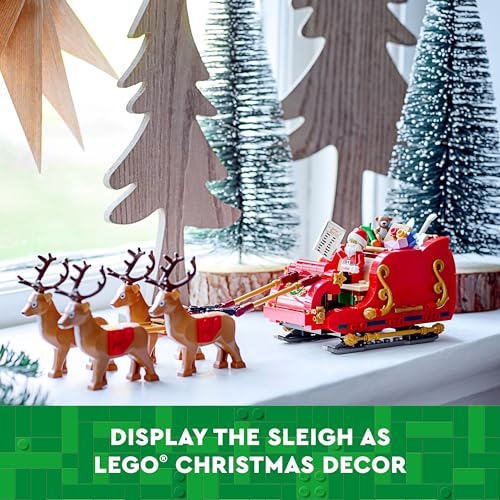 LEGO Santa’s Sleigh Christmas Toy Building Set for Kids Ages 9-13, Comes with a Santa Figurine & Reindeer, Gift for Boys and Girls, Holiday Home Decor, 40499