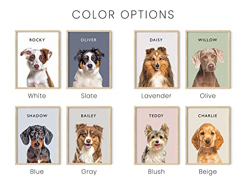 HAUS AND HUES Create Your Own Customized Poster of Pet Portrait or Landscape - Custom Posters Upload Images of Cat & Dog Art, Customized Dog Pictures Wall Decor, Dog Wall Decor Custom Photo Prints