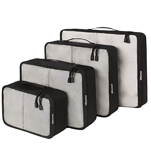 BAGAIL 6 Set Packing Cubes,Travel Luggage Packing Organizers(5set+Laundry bag Black)