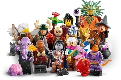 LEGO Minifigures Dungeons & Dragons 6 Pack, Collectible Toy Figures Including Tiefling Sorcerer and Gith Warlock, Party Favors for Kids or Adult Fans, Halloween Toy Gift Idea, 66765