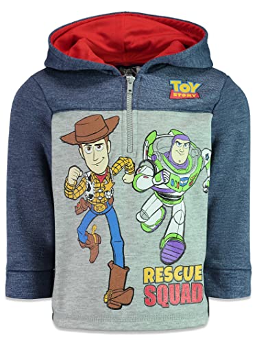 Disney Pixar Toy Story Woody Buzz Lightyear Big Boys Fleece Half Zip Hoodie 12